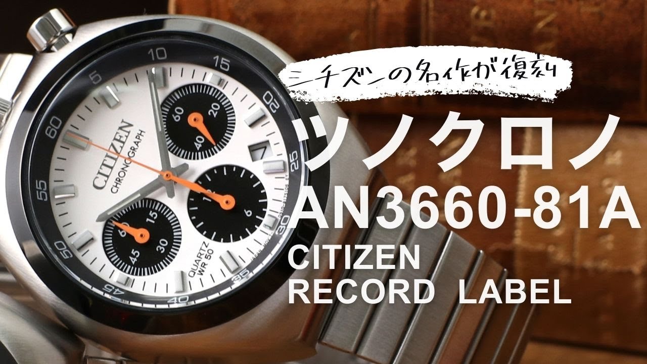 シチズンの名作が復刻】シチズン ツノクロノ AN3660-81A【360度回転