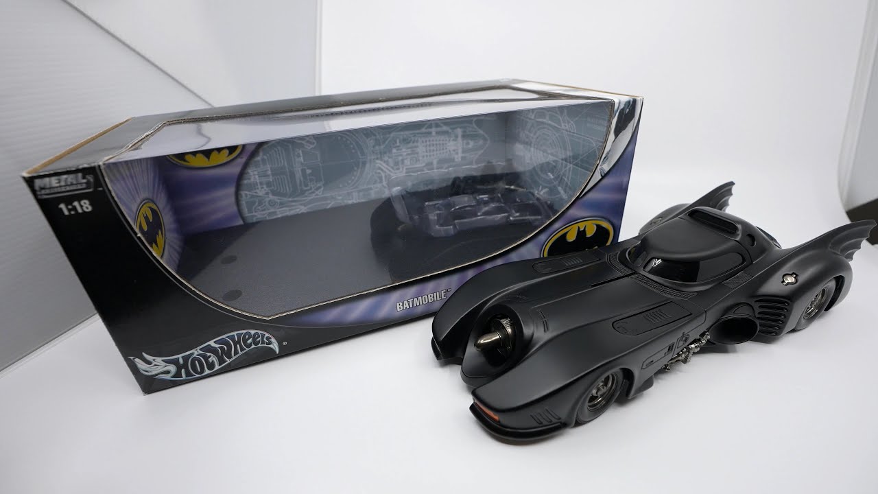 Hot Wheels 1989 Batmobile (Batman) 1/18 Unboxing & First