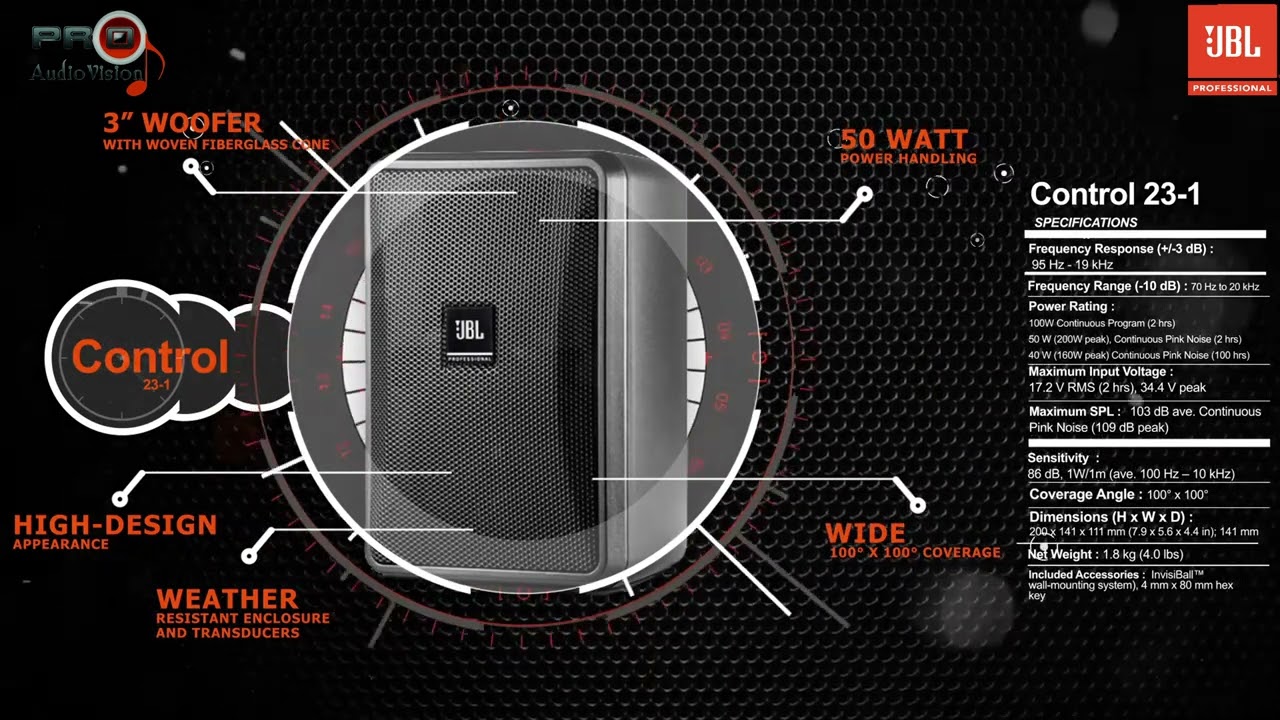 JBL CONTROL 23 1 - YouTube