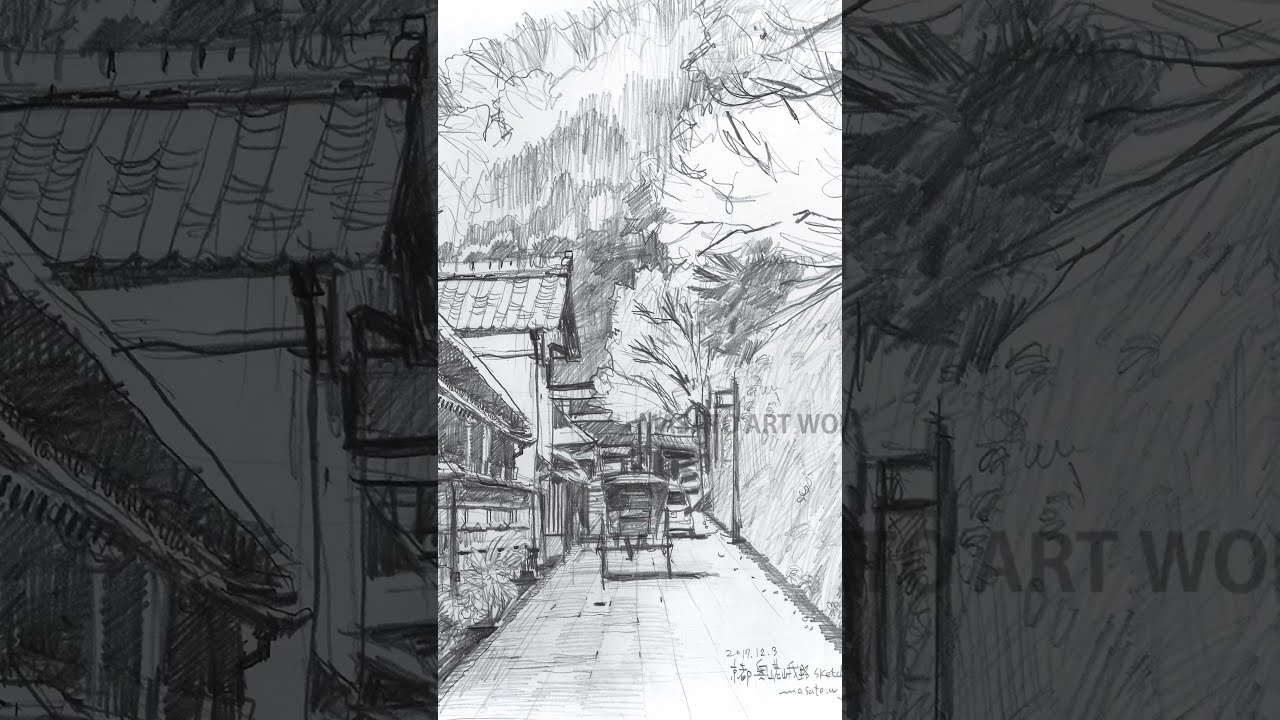 鉛筆画『風景009』 鉛筆画『風景009』 鉛筆画『風景009』 水の色 on X: