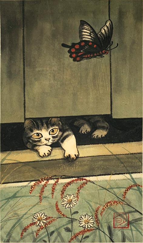 あきづきあきら 穐月明 水墨画 籠の牡丹 穐月 明 「 籠の椿 」 水墨画