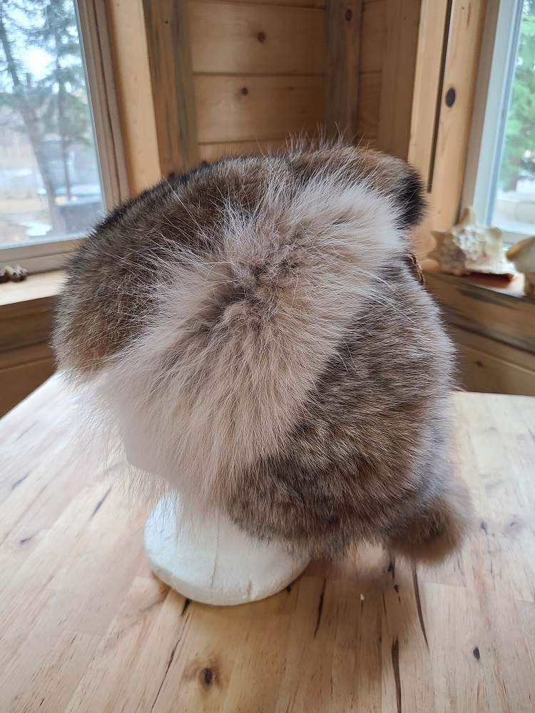 Lynx Fur Trappers Hat with Tail Medium - Ashley Selden