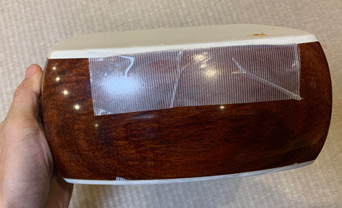 三味線 茶色 青 付属品あり 皮破れてます 三味線 茶色 青 付属品あり