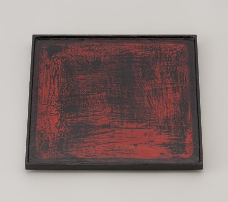 松崎融 朱漆 額縁 古布 民芸 民藝 松﨑融（木工・漆） | 国展