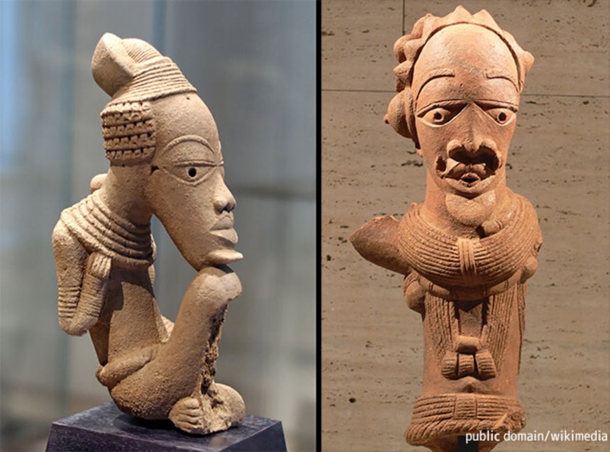 彩色土偶、メキシコ、テラコッタ、ナヤリート