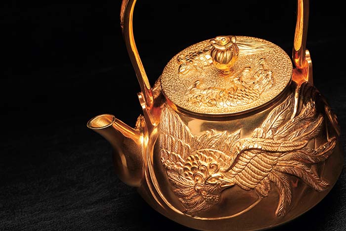 BJ009 高級漆器時代輪島塗若松鶴蒔絵銚子 一対銀摘酒道具懐石道具