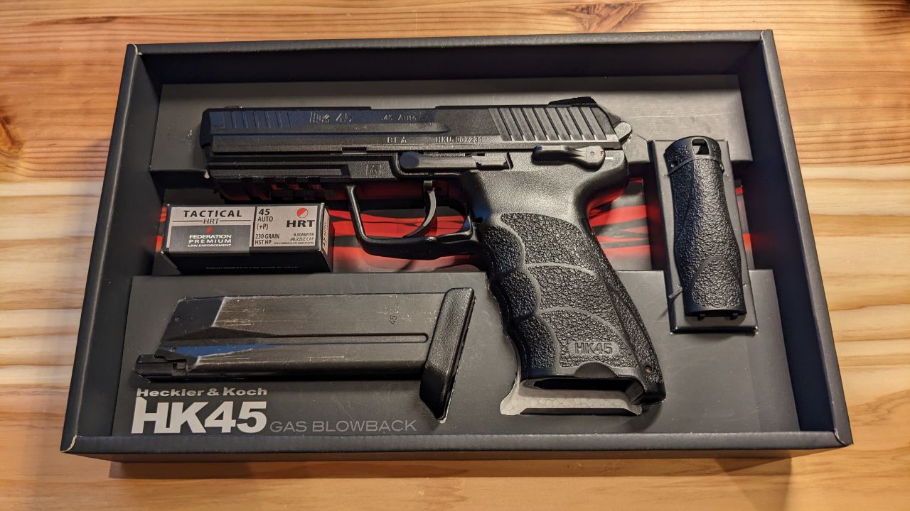 美品】東京マルイ HK45 ガスブローバック 内部カスタム済み 美品】東京