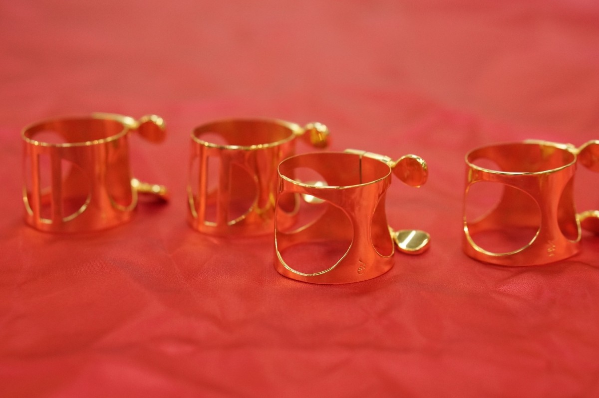 モモリガ（アトリエモモ）B♭クラリネット リガチャー タテ