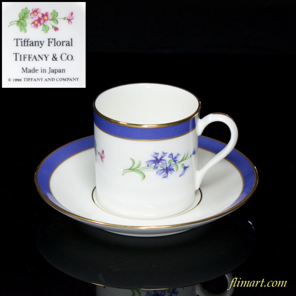 ティファニーフローラルデミタスカップ＆ソーサー | ブランド洋食器