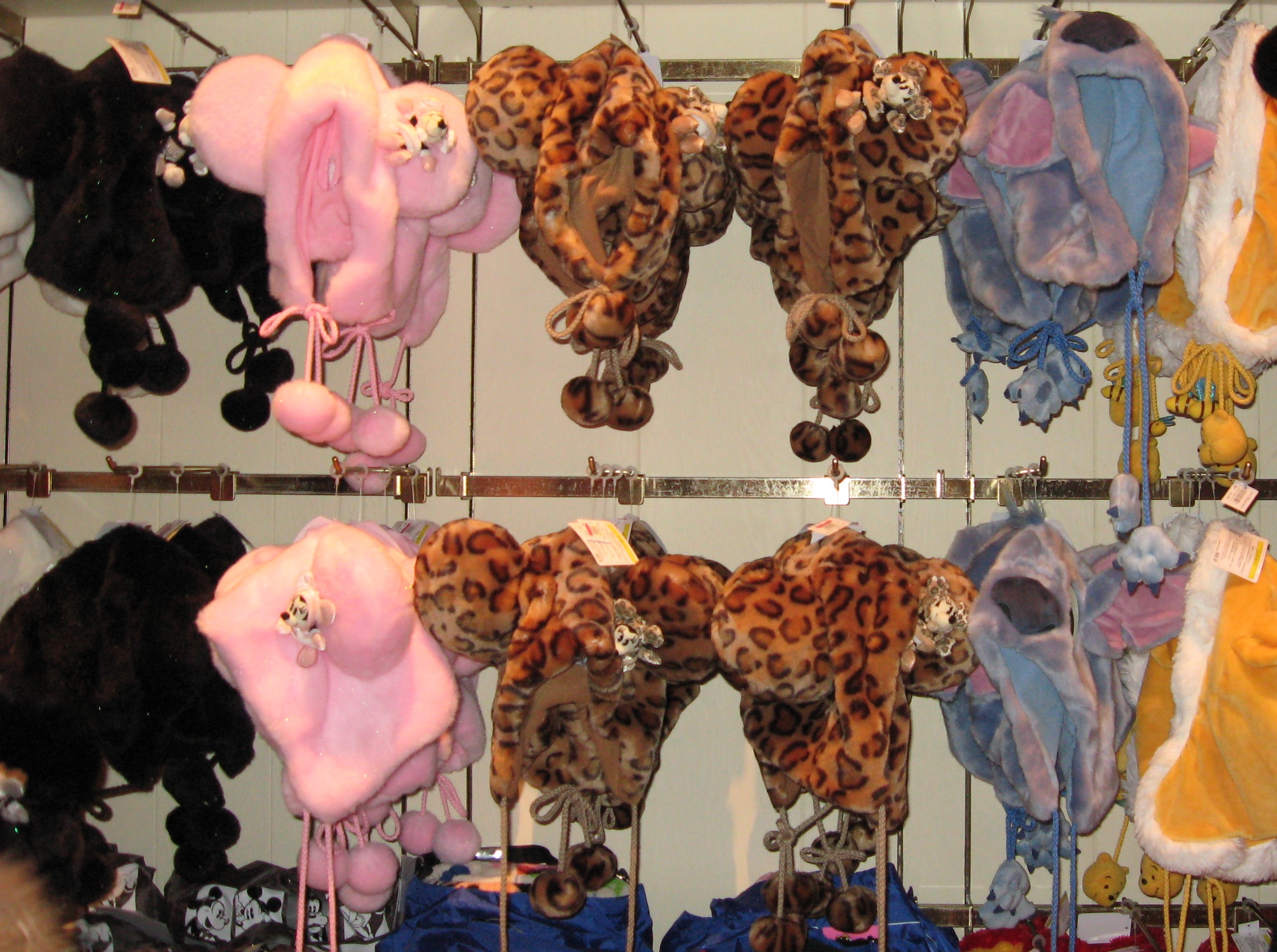 レア ディズニーカチューシャ レオパードミニー 黒リボン キラキラ