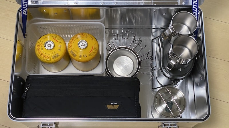 ALUTECのアルミコンテナ48Lがキャンプギアの収納におすすめ！