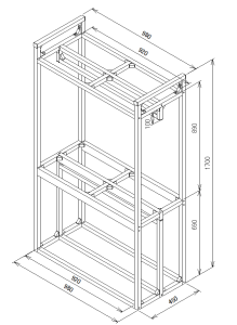 水槽台 をアルミフレームでDIYしよう！60cmから150cmサイズまでの様々