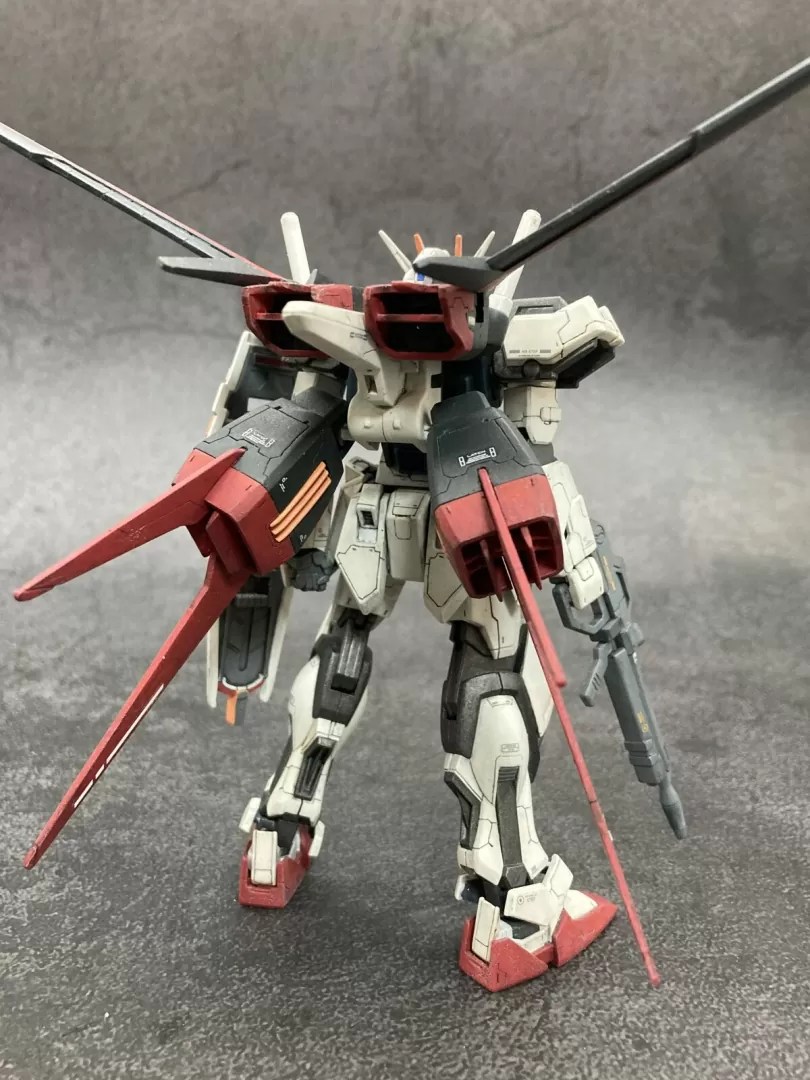 ガンプラ作例】HGCEエールストライクガンダム作例－スジボリ・低彩度