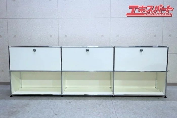 USM Haller ハラー システム オープンキャビネット ホワイト 1列2段