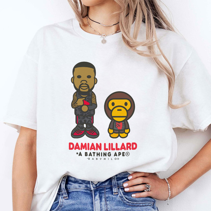 Damian Lillard T Shirt Bape X Adidas Damian Lillard Bape T Shirt