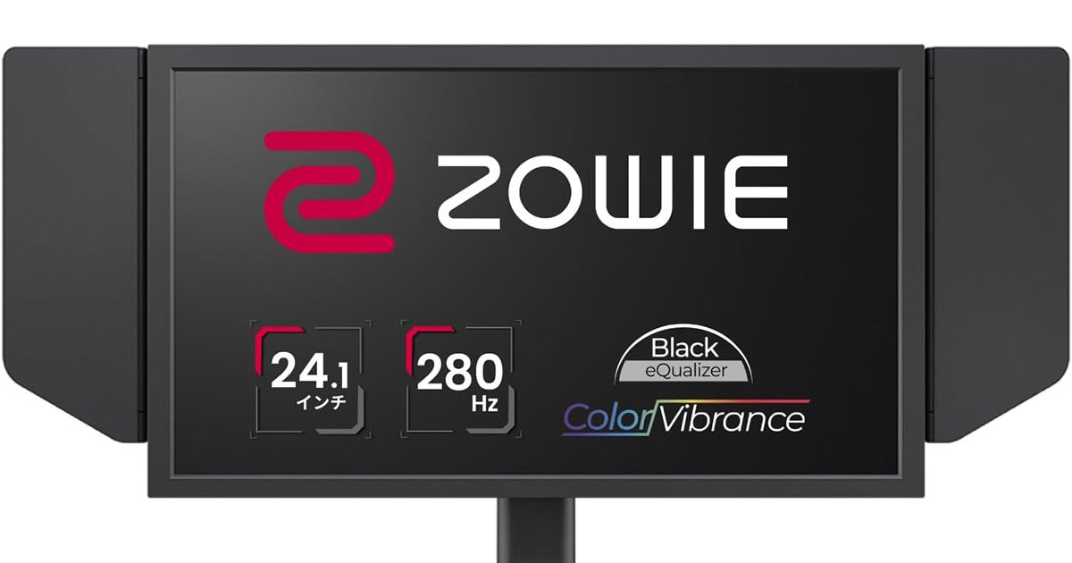 BenQから24.1インチのeスポーツ向けゲーミングモニター「XL2540X+」が