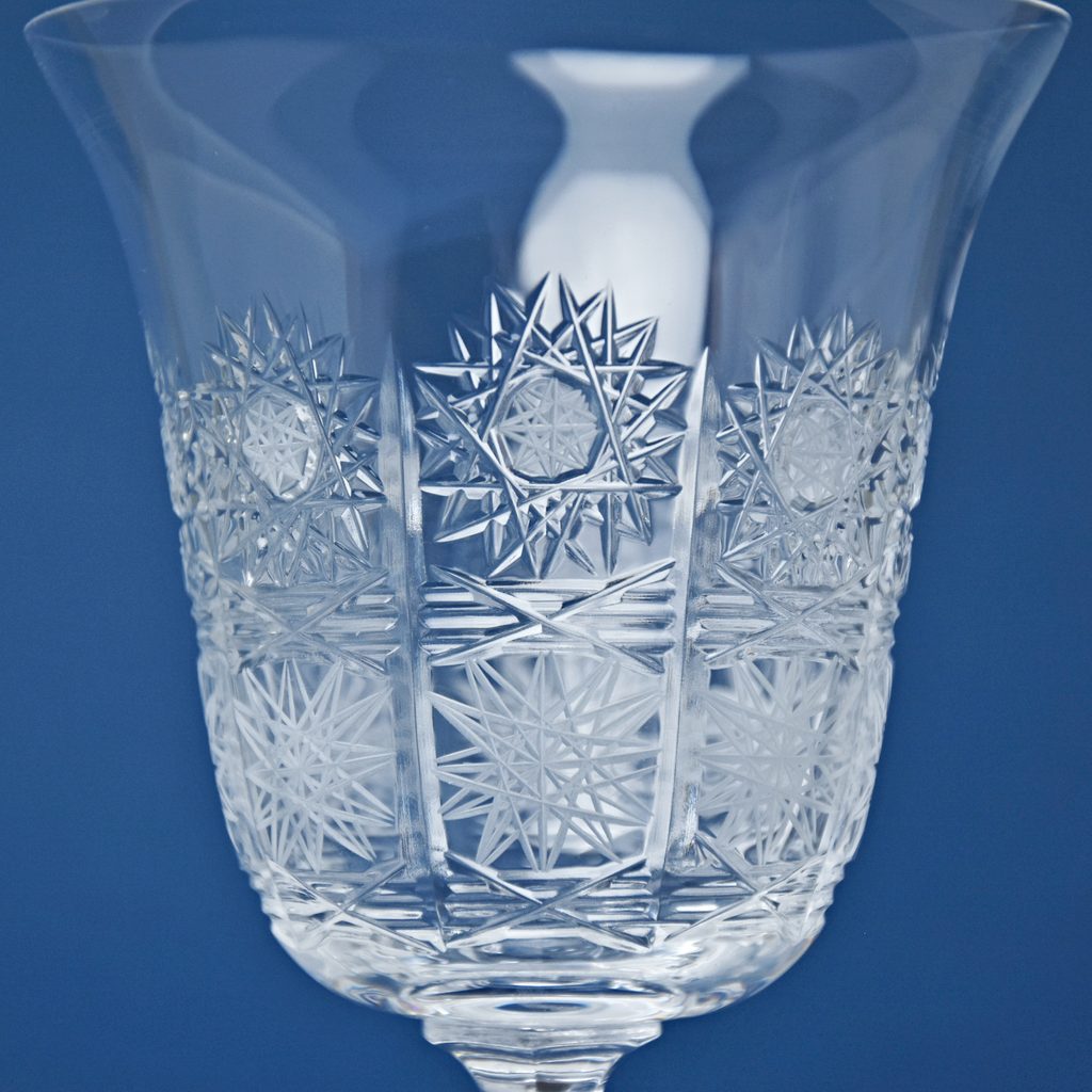 Wine Glass 220 ml, Cut Classic 500PK, Crystal Bohemia - DAKA