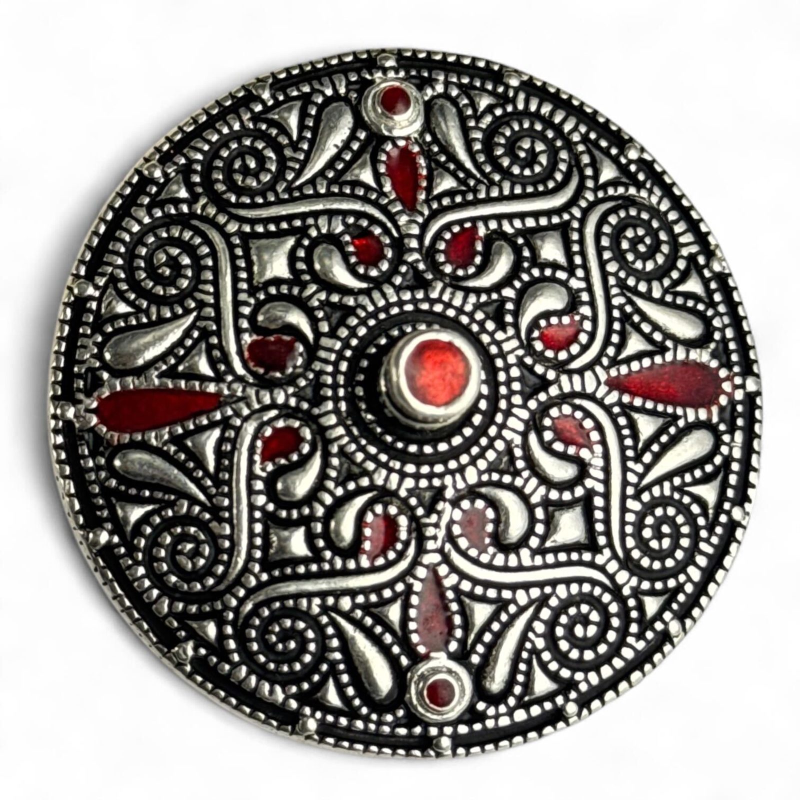 CELTIC BROCH, Auvers-sur-Oise, silver plated bronze Wulflund