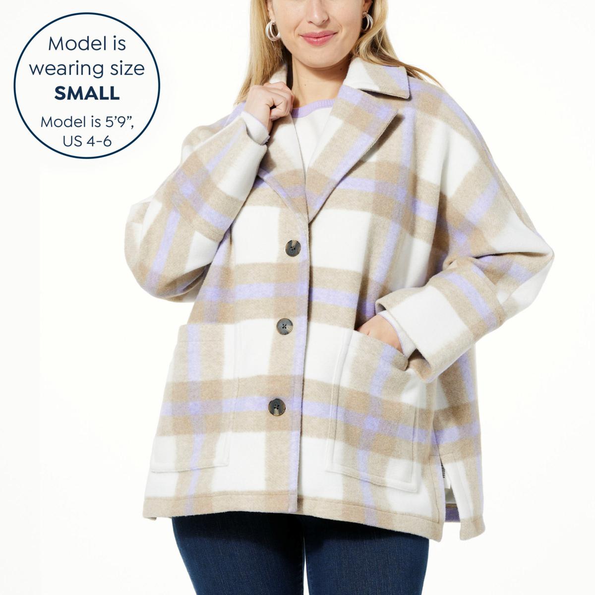 WynneCollection Unstructured Melton Coat | HSN