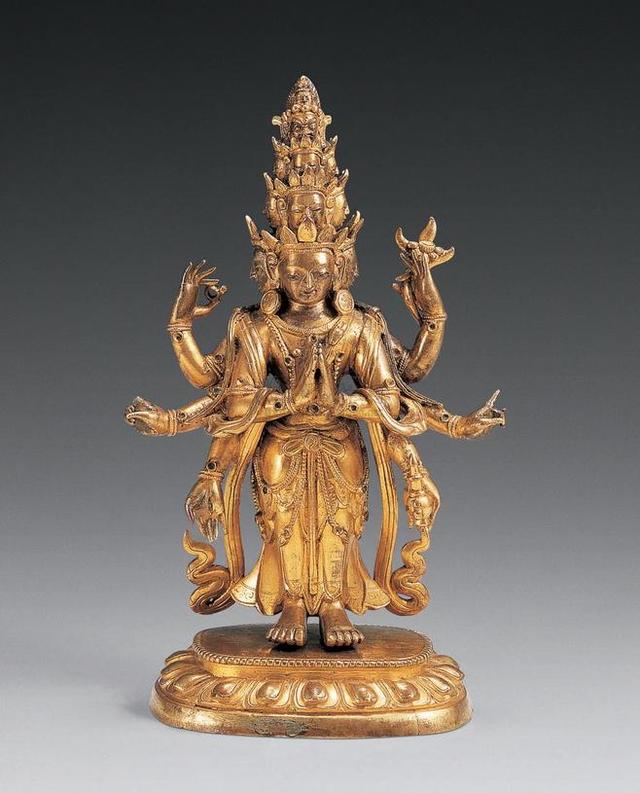 真如苑 十一面觀世音菩薩（伊藤真乘作）古董品，稀少物，古铜