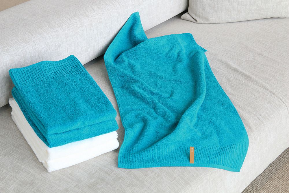 オーガニック732ハンドタオル 丙ブルー | IKEUCHI ORGANIC 公式通販