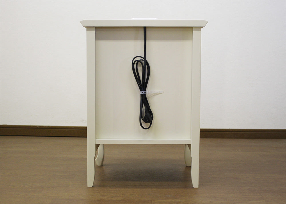 サイドチェスト アンティークホワイト ナイトテーブル サイドテーブル