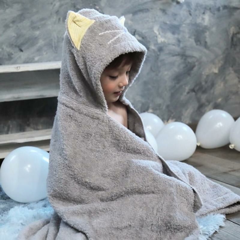 フード付きバスタオル ねこさん ｜オンセブンデイズ【公式通販】