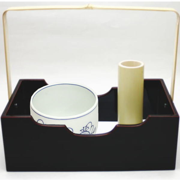 茶器/茶道具 煙草盆セット（莨盆セット）】 竹手付煙草盆3点セット