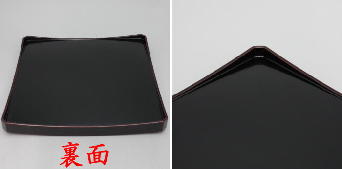 輪島塗 天然木 石昌斎作 折敷五客 美品 【流】茶懐石道具 漆住