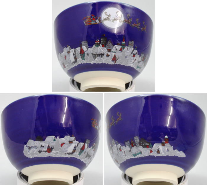 〇【茶器/茶道具 抹茶茶碗 クリスマス】 サンタクロース又は瑠璃 聖夜