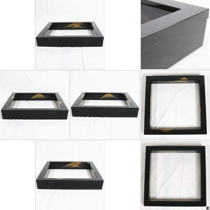 茶器/茶道具 炉縁】 輪島塗り 遠山蒔絵 蒔絵師鈴谷鐵五郎作 塗師笹谷