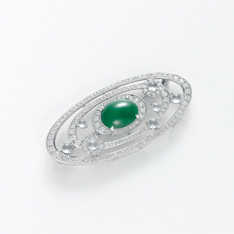 はなみどり ひすいダイヤモンドブローチ(プラチナ): かがよい | IMAYO