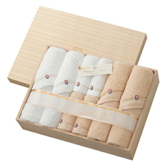 今治謹製 極上タオル superior 木箱入り バスタオル3枚・フェイス