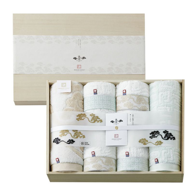 今治謹製 至福タオル 木箱入り バスタオル4枚・フェイスタオル4枚