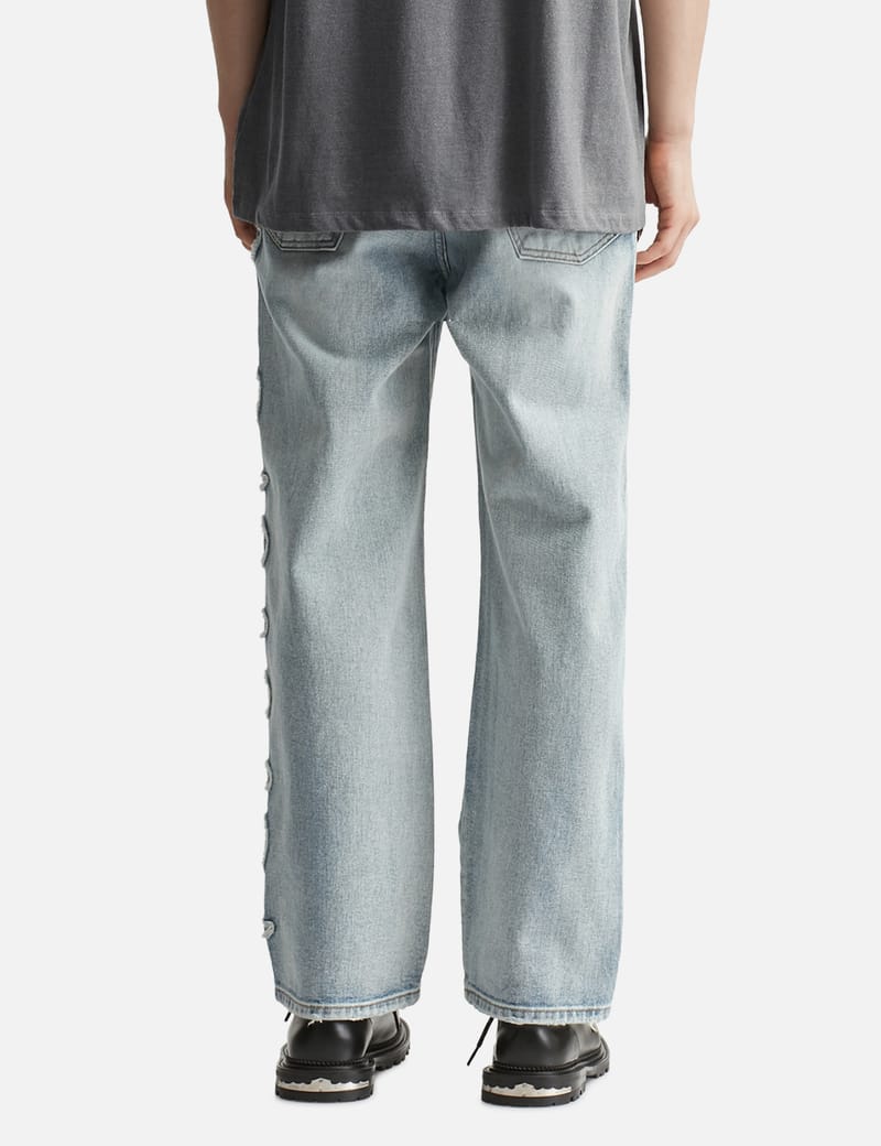 DEINET YEONJUN GGUM X DEINET Denim Jeans - Light straight-leg