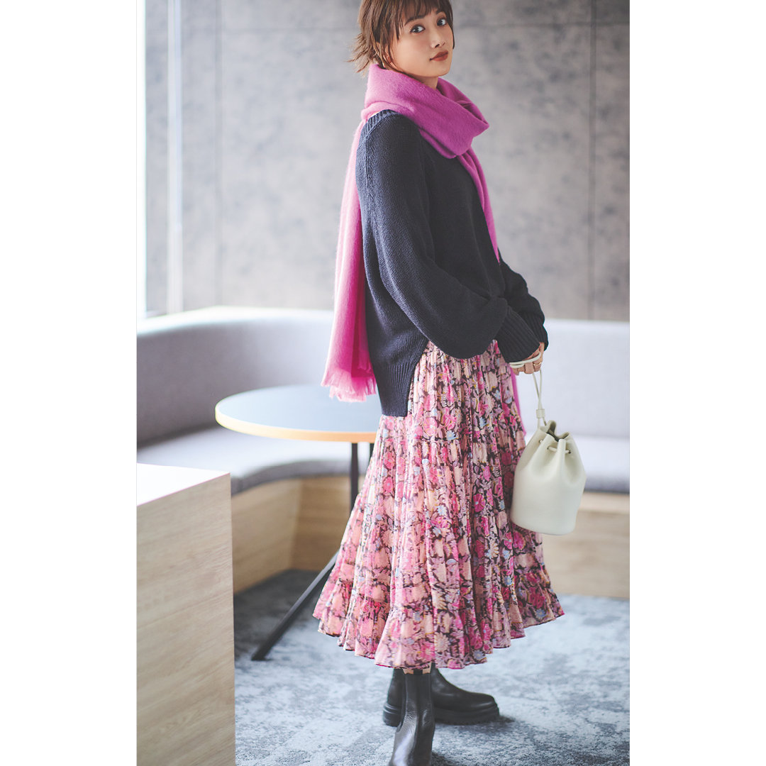 大人を可愛く見せてくれるのはやっぱり「ピンク」！【40代 早春