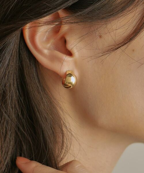 K10フォールディング フープピアス （ピアス・イヤリング）｜COCOSHNIK