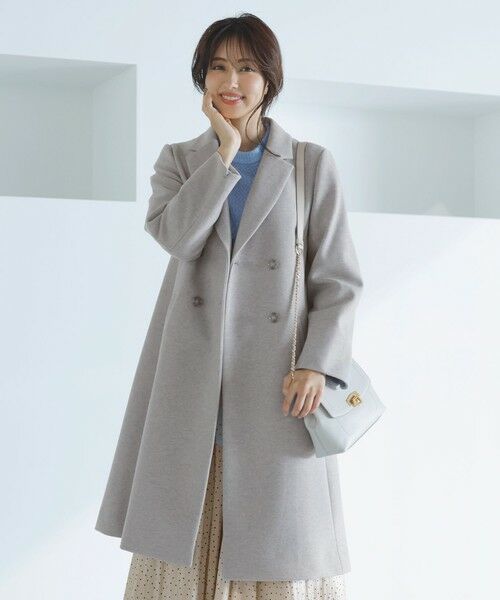 グレー ウール チェスターコート