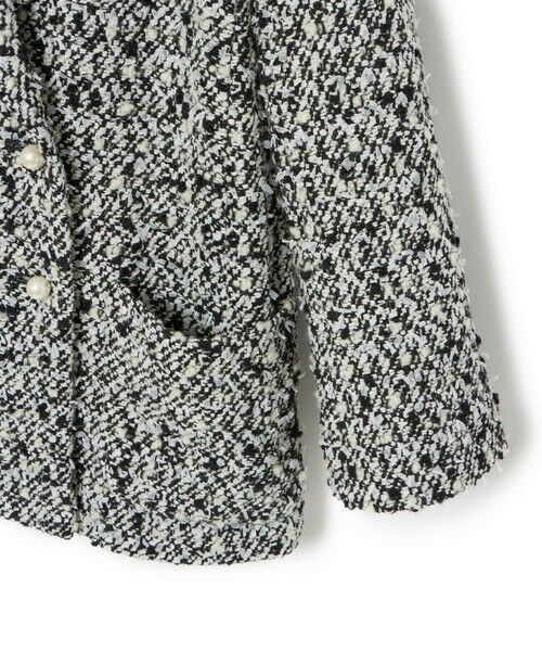 セール】 【セットアップ対応商品】モノトーンリボンツイードコート