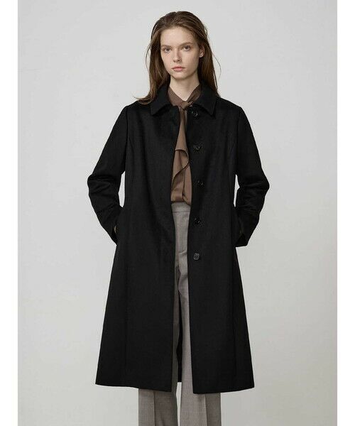 ブラックカシミヤ ステンカラーコート （その他アウター）｜Aquascutum
