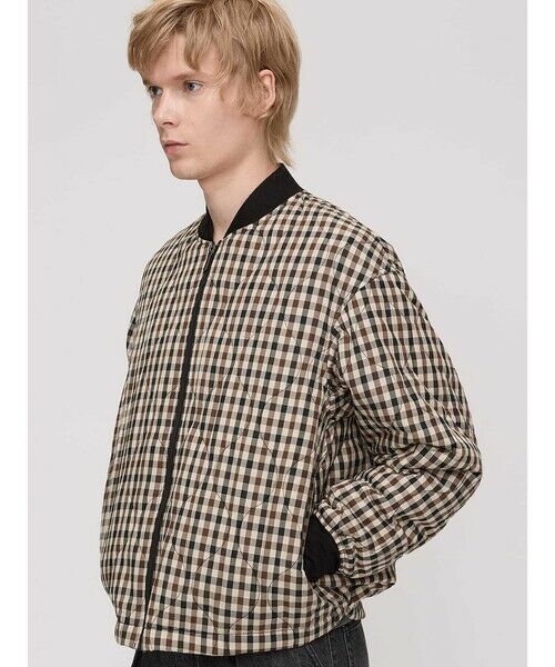 チェックキルティングブルゾン （その他アウター）｜Aquascutum