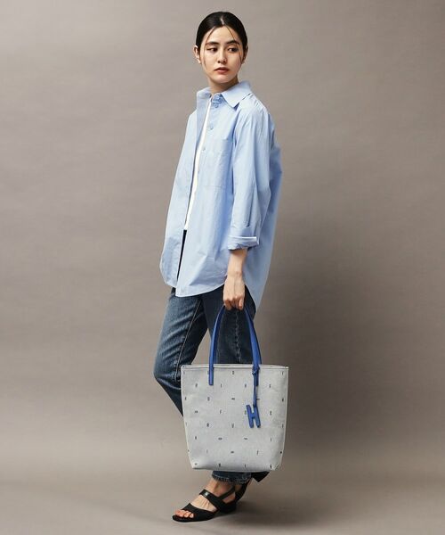 ジータ】ジャガード レザーコンビ トートバッグ L 本革 A4サイズ（商品