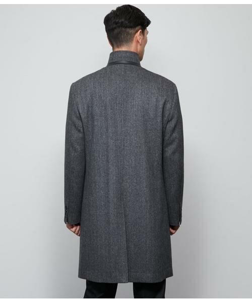 Nobleノーブル カシミヤ混 軽量ボリュームコート グレー 38 Noble