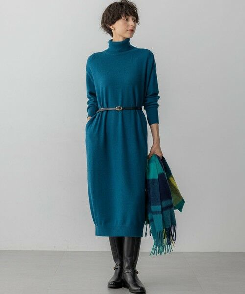 セール】 【洗える】カシミヤブレンド タートルネック ニット