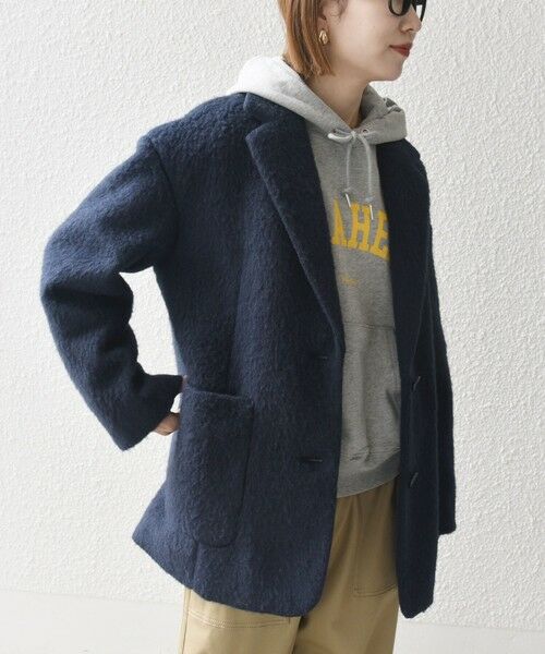 セール】 SHIPS any: ウール ミックス シャギー シングル コート