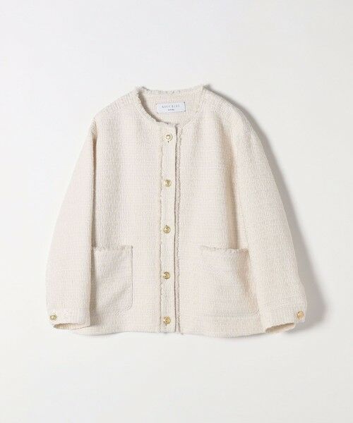 SHIPS any: スラブ ツイード ショート ジャケット［NAVY BLUE］ （ノー