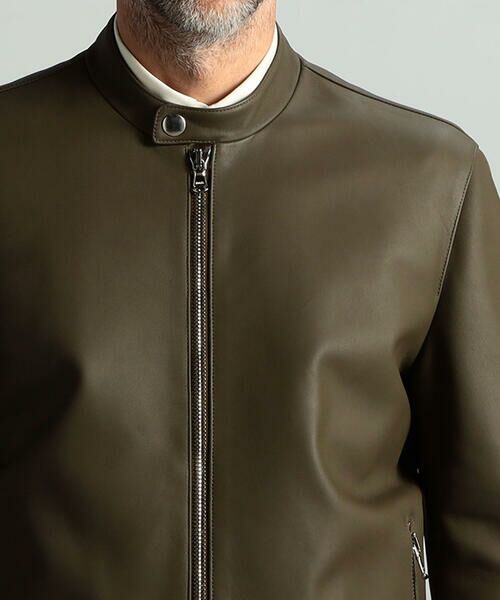 セール】 【別注】DENIM×TOMORROWLAND ラムレザー シングルライダース