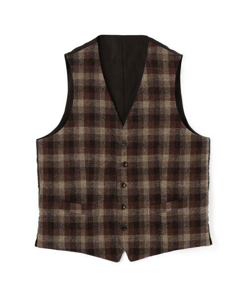 セール】 ウールツイード 5Bベスト Harris Tweed （ベスト