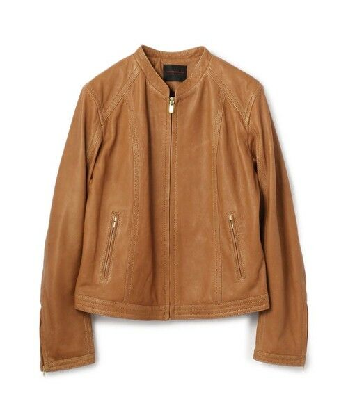 セール】 ラムレザー ジップアップブルゾン （テーラードジャケット