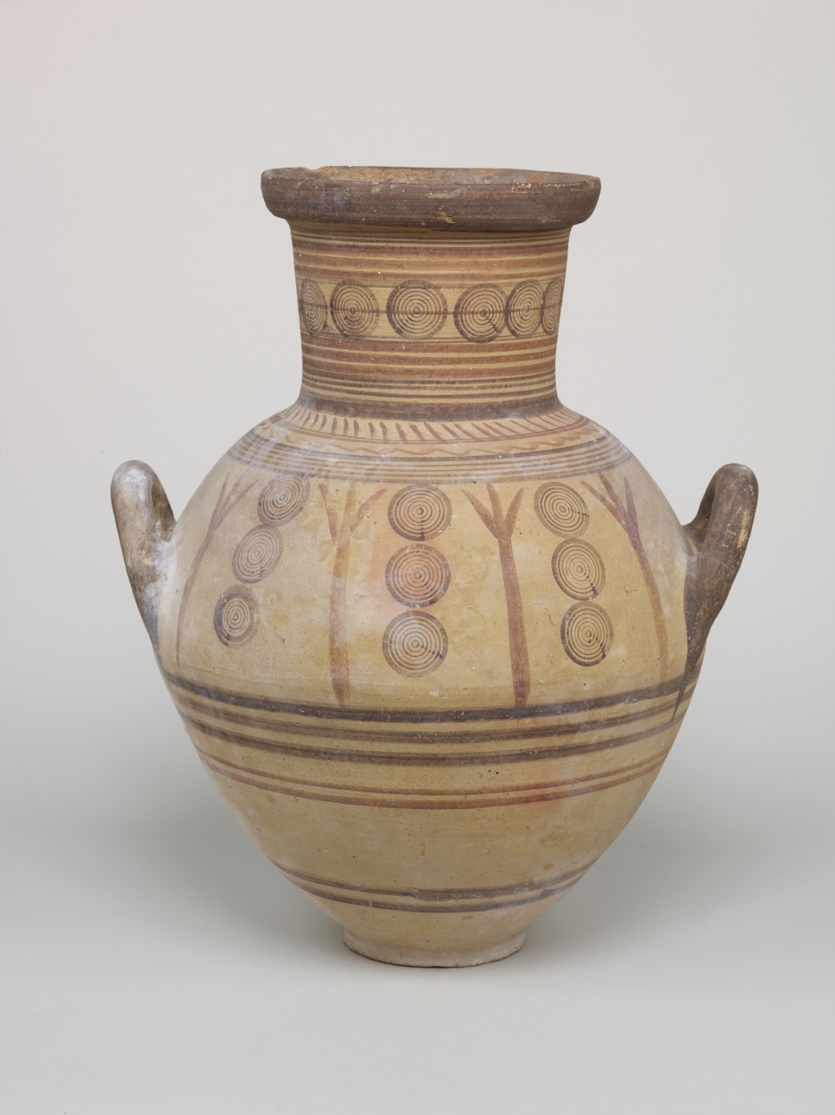E0059696 彩文土器＿幾何学文装飾双耳付壺 - 東京国立博物館 画像検索